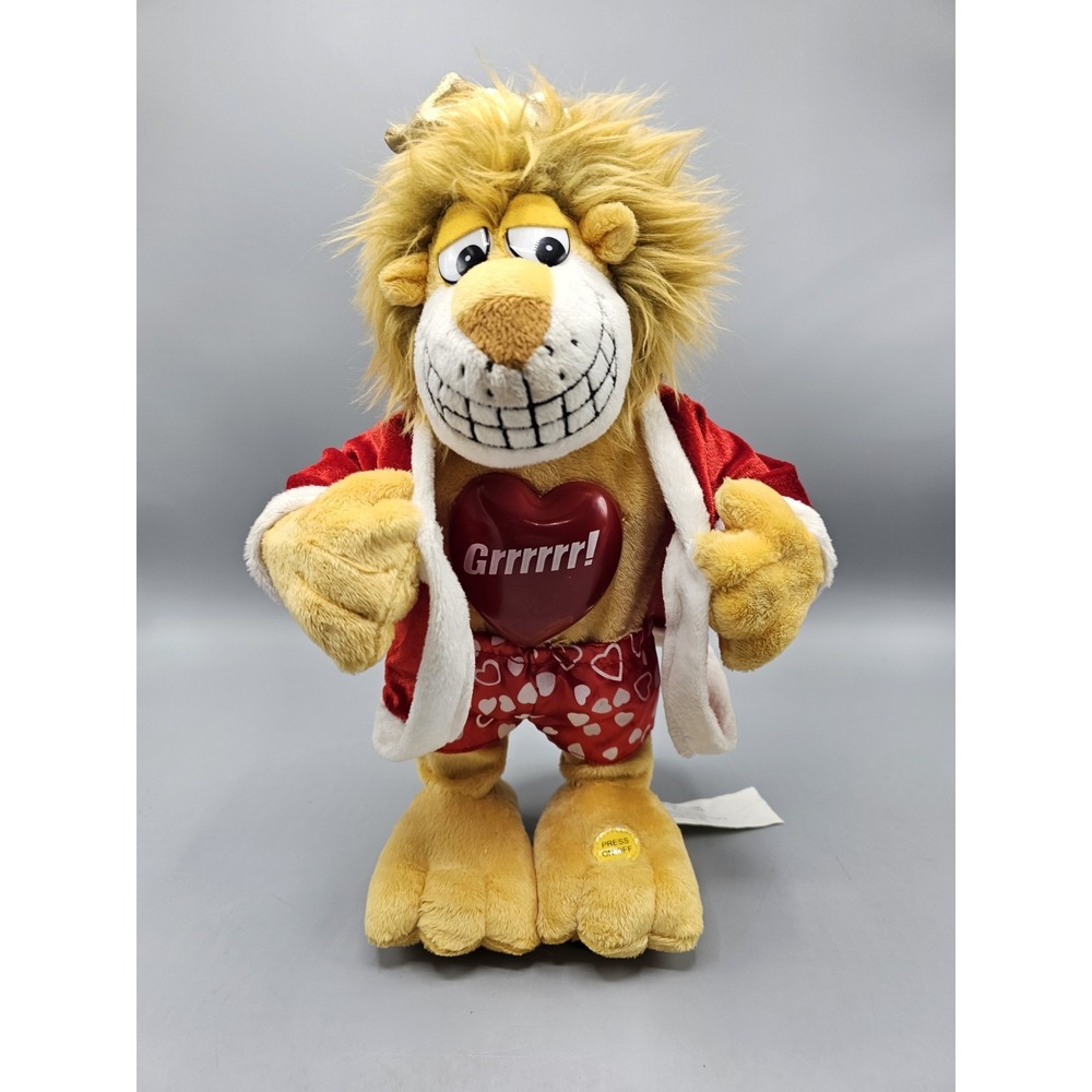 Gemmy Flirty Flasher Dancer Lion Crown Plush Animated Dancing Mechanical Tested!